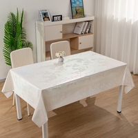 Nappe Rectangulaire RNPT Effet Nacre Irisée Blanc Imprimé Subtil Style Bohème Fabrica De Manteles De Mesa