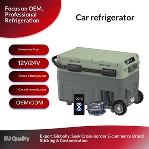 <span class=keywords><strong>Réfrigérateur</strong></span> portable de voiture <span class=keywords><strong>à</strong></span> double compartiment 40L avec contrôle par application, alimentation <span class=keywords><strong>solaire</strong></span>, roues et poignée rétractable - Product Image 2
