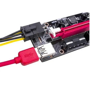Cable de alimentación pcie riser 009S PCI-E 1X a 16X LER 009, extensor de tarjeta, adaptador PCI Express, USB 3,0