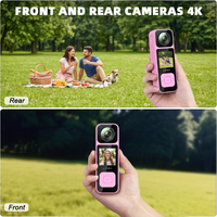 Nueva Cámara de Acción Mini Vlog 4K con Pantalla Táctil Personalizada, WiFi, Visión Nocturna, Videocámara Deportiva de Bolsillo, Grabadora de Video Portátil para Vlogging Q2