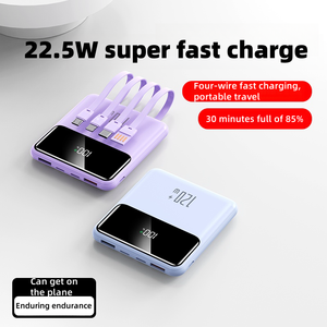 อัพเกรดพาวเวอร์แบงค์ 10000mAh จอแสดงผลดิจิตอลอัจฉริยะ ควบคุมอุณหภูมิ ชาร์จเร็ว PD20W สายชาร์จสี่เส้น พกพาสะดวก ช่องเสียบไมโครยูเอสบี - Product Image 3