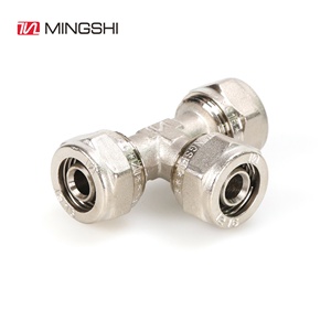 MINGSHI plomberie raccords à compression en laiton <span class=keywords><strong>multicouche</strong></span> gaz PEX AL PEX raccord de tuyau raccord à compression coudé mâle - Product Image 2