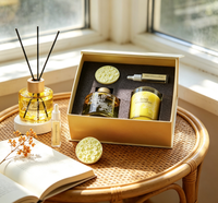 Coffret Cadeau Bougies Parfumées Osmanthus Style Chinois Diffuseur d'Arômes Sans Flamme pour Intérieur Parfum de Voiture Premium Saint-Valentin Pâques