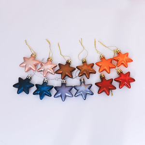 New Christmas Festival Decor Electroplated Hexagonal Star Xmas <b>Tree</b> Hanging Ornaments Wholesale - Product Image 2