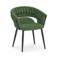 Chaise de coiffeuse contemporaine rembourrée en métal robuste, portable, avec cordon en coton tressé, service personnalisé