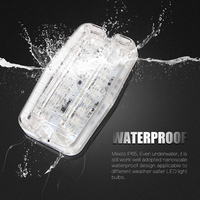 Luces LED Estroboscópicas Azules de 18L para Parrilla, Barra de Luces para Superficie de Parrilla, Súper Brillantes, IP65 Impermeables, 24W, 10 Luces Intermitentes Seleccionables