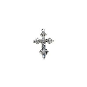 Pendentif croix en alliage plaqué zinc pour la fabrication de colliers, croix en diamant blanc K, croix en diamant noir K, croix en diamant blanc K, Jinhua Automne 2024 - Product Image 5