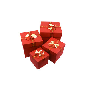 Customized logo Christmas Gift Box with <b>Ribbon</b> Bow - Product Image 6