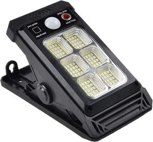 Luces Solares con Clip para Exteriores, Luces con Sensor de Movimiento, Batería Reemplazable, <span class=keywords><strong>3</strong></span> Modos de Luz, <span class=keywords><strong>3</strong></span> Formas de Montaje, Luz de Seguridad para Cercas - Product Image 1