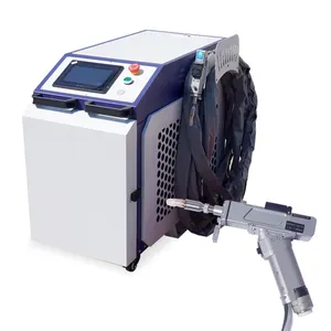 Mesin las laser genggam 3 dalam 1, mesin pemotong pembersih logam, serat laser genggam, 1000w 1500w 2000w