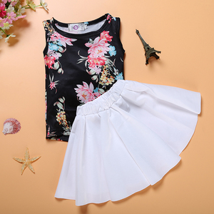 フラワーガールズドレス 夏 キッズ 女の子服セット 半袖 コットン 子供服 2ピースセット 女の子服セット 卸売 - Product Image 6