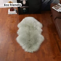 Tapis en peau de mouton de luxe doux pour chambre à coucher, véritable fourrure de mouton australien, tapis de sol sur mesure, tapis de chevet en laine