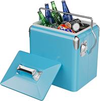 Glacière métallique rétro personnalisée 7L/13L/17L/28L, seau à glace, glacière portable pour le voyage