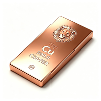 Barres de cuivre massif de 1 kg avec logo personnalisé, lingot de cuivre de qualité supérieure pour collection ou cadeau