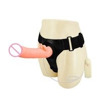 Silikon Strap-on Ferngesteuerter Vibrierender Herren-Open-Dildo-Höschen