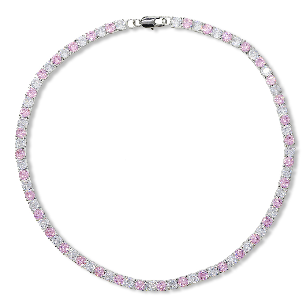 N285-Silver white pink