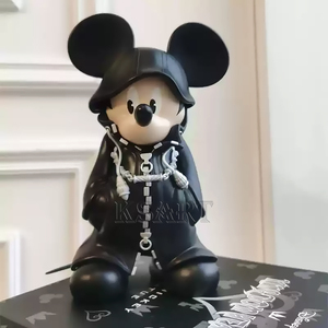 Décoration artistique de Noël et de mariage en résine de fibre de verre de haute qualité, peinte à <span class=keywords><strong>la</strong></span> <span class=keywords><strong>main</strong></span>, motif Minnie noire, collection King's Heart - Product Image 2