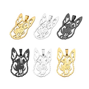 Pendentif Tête de Loup Gothique en Acier Inoxydable, Breloque DIY Punk pour Hommes et Femmes, Accessoire de Fabrication de Bijoux et Artisanat - Product Image 1