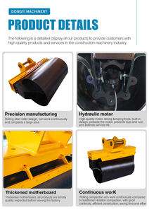 3t 5t मिनी खुदाई अटैचमेंट रोड मिट्टी स्प टैम्पर रैमर कम्पेक्टर टैपिंग रोलर - Product Image 5