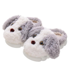 Women's Evergreen Canvas Cotton Fluffy Cute Puppy-pattern Winter Warm Eco-friendly Slip-resistant Plastic-soled Plush Outdoor - Product Image 5