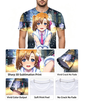 Nouveau T-shirt décontracté pour homme à manches courtes, série Anime Girl, impression 3D