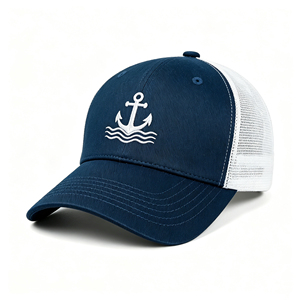 Gorra de Béisbol con Ancla Náutica, Estructurada de 6 Paneles, con Malla Transpirable en la Parte Trasera, Protección Solar para Deportes al Aire Libre - Product Image 2