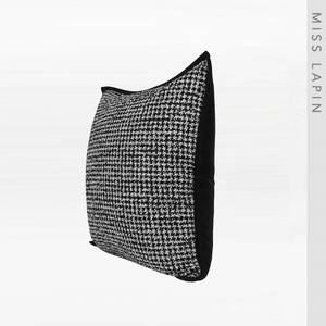 Housse d'oreiller carrée en mélange <span class=keywords><strong>de</strong></span> laine, taie d'oreiller <span class=keywords><strong>de</strong></span> luxe moderne, motif <span class=keywords><strong>pied</strong></span>-<span class=keywords><strong>de</strong></span>-<span class=keywords><strong>poule</strong></span>, décoration, haute qualité, 1 pièce - Product Image 3