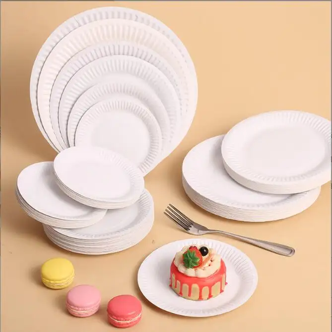 biodegradable paper Disposable Plates dinner plate for party wedding picnic scrawl plate for kids kindergarten nursery school