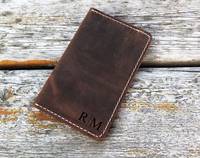Cartera Bifold de Cuero con RFID Estilo Vintage, Unisex, Personalizada, con Compartimento Largo para Pasaporte, Abierta, de Alta Calidad, Moda Casual, Perfecta