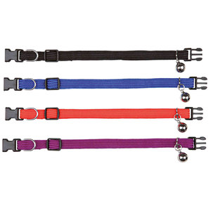 Collier pour chat en nylon violet avec clochette de sécurité détachable incluse - Product Image 2