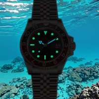 Montre automatique de plongée de haute qualité avec logo personnalisé, mouvement de montre automatique, matériau en acier inoxydable étanche, montres mécaniques pour hommes