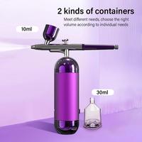 Kit de compresseur d'aérographe portable en métal avec couleur personnalisée pour le nail art et la peinture sur gâteaux