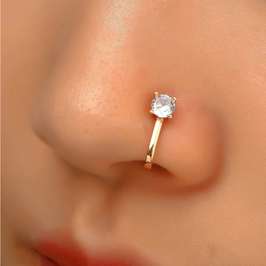 CANNER S925 - Anillo de Nariz en Forma de U de Plata de Ley con Circonita 5A, Joyería para Piercing de Nariz para Chicas - Product Image 5