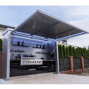 Módulo de Cocina Exterior de Calidad Prémium para Barbacoa con Horno de <span class=keywords><strong>Pizza</strong></span> y Parrilla, Gabinete de Cocina Exterior de Acero Inoxidable con Cobertizo de Puerta Eléctrica - Product Image 4