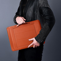 Étui pour ordinateur portable en cuir PU ultra-fin pliable, sac pour ordinateur portable, housse pour ordinateur portable, sac en cuir avec support, fabrication OEM