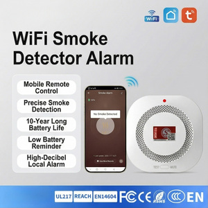 Détecteur de fumée intelligent Wi-Fi Tuya pour la sécurité domestique, alarme de fumée sans fil avec détection haute sensibilité à 360 degrés - Product Image 2