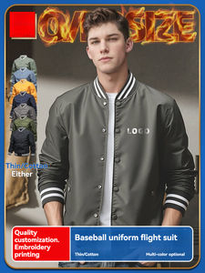 Dapat disesuaikan Pilot Amerika tipis tahan angin bernapas kerah berdiri Logo depan jaket Bomber uniseks untuk kasual Streetwear - Product Image 1