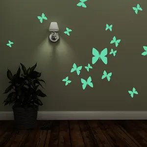 NEW DIY 3D Night Glowing Wall Stickers for Kids Room Bedroom Glow Dark Luminous Wallpaper Decoration