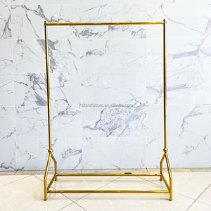 दुकानों के लिए लक्जरी बुटीक प्रदर्शन रैक, चल रहे कपड़े की लटकी रैक लाइट ड्यूटी परिधान प्रदर्शन - Product Image 1