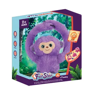 Игрушка ночного света уникального дизайна, мягкая музыкальная мультяшная животная, артефакт для сна, Детская портативная кукла-обезьяна