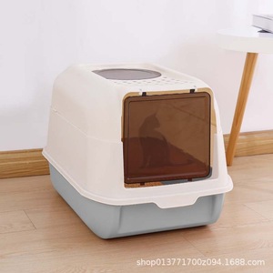 <b>Extra</b>-<b>large</b> top-mounted fully enclosed litter <b>box</b>, splash-proof and odor-eliminating, in stock and ready to ship. - Product Image 2