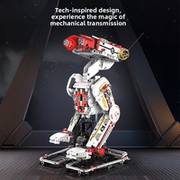 1034 Pièces Blocs de Construction Techniques en Plastique Robot Interplanétaire Modèle DIY Kit de Petites Particules à Assembler Lumières Rouges