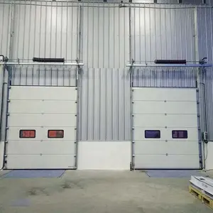 Porte sectionnelle industrielle en acier inoxydable facile d'entretien propre longue porte de garage sectionnelle portes sectionnelles personnalisées