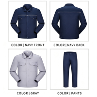 Vêtements de travail tendance pour hommes, combinaisons de travail thermiques respirantes, uniformes en coton à manches longues