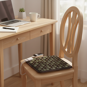 POP RELAX Tapis de Thérapie Intelligent Haute Technologie Portable, <span class=keywords><strong>Matelas</strong></span> <span class=keywords><strong>Chauffant</strong></span> en Jade et Tourmaline pour Usage Domestique avec Chaleur Apaisante - Product Image 4