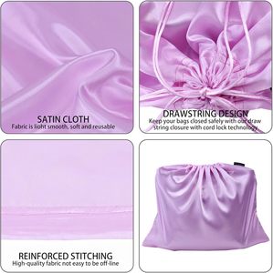 Personalized Custom Silk Satin <b>Drawstring</b> <b>Pouch</b> - Thanksgiving Gift Thank You <b>Drawstring</b> Jewelry Candy Storage Packaging Bag - Product Image 5