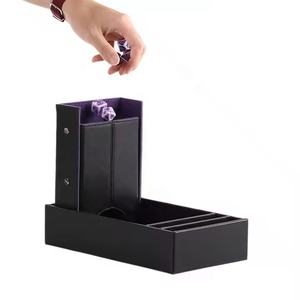 Plateau à dés du MDN en cuir PU personnalisé et <span class=keywords><strong>tour</strong></span> à dés amovible 3 en 1 Plateau à dés roulant <span class=keywords><strong>Rangement</strong></span> et <span class=keywords><strong>tour</strong></span> pour RPG et jeux de table - Product Image 3