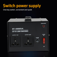 Transformateur élévateur/abaisseur de tension 100-1000VA, convertisseur de tension 220V vers 110V avec protection contre les surcharges, alimentation pour usage industriel