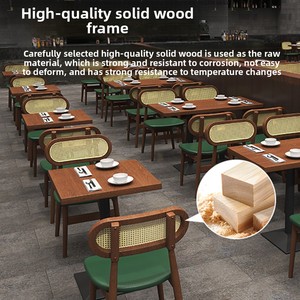 Sillas de comedor comerciales modernas de madera maciza para restaurantes - Product Image 3