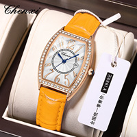 Montre à quartz pour femme CHENXI 319, bracelet en cuir, diamant, étanche, style décontracté, Relogio Feminino, vente chaude